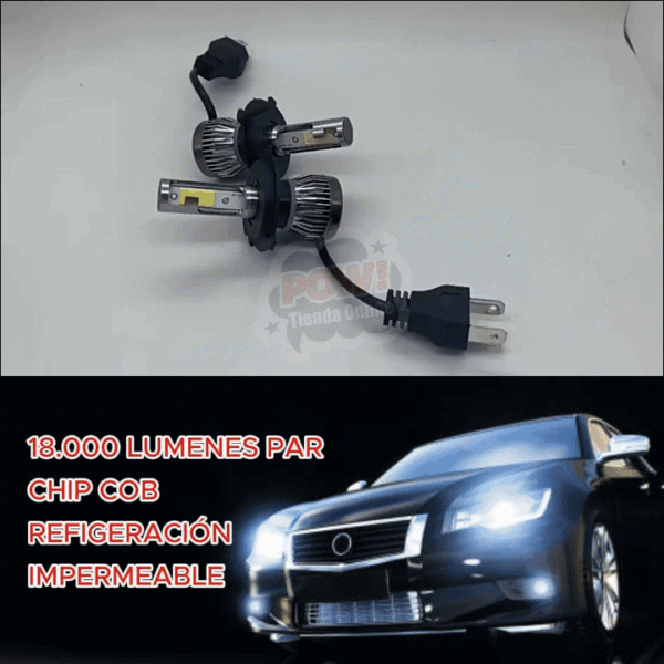 Bombillos LED Para Farola De Carro / Moto 18.000 LM Par - Image 3