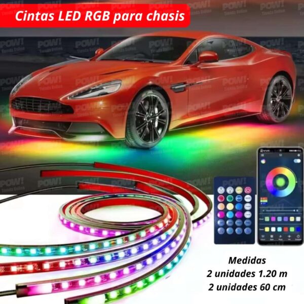 Cintas LED Para Chasis De Carro APP Y Control