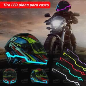 Tira LED Plana Para Casco De Moto 2Unidades