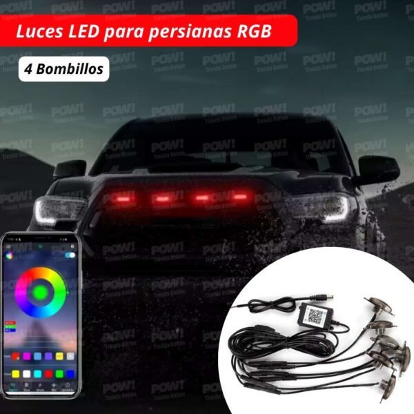 Luces LED Para Persiana RGB Con APP - 4 Unidades