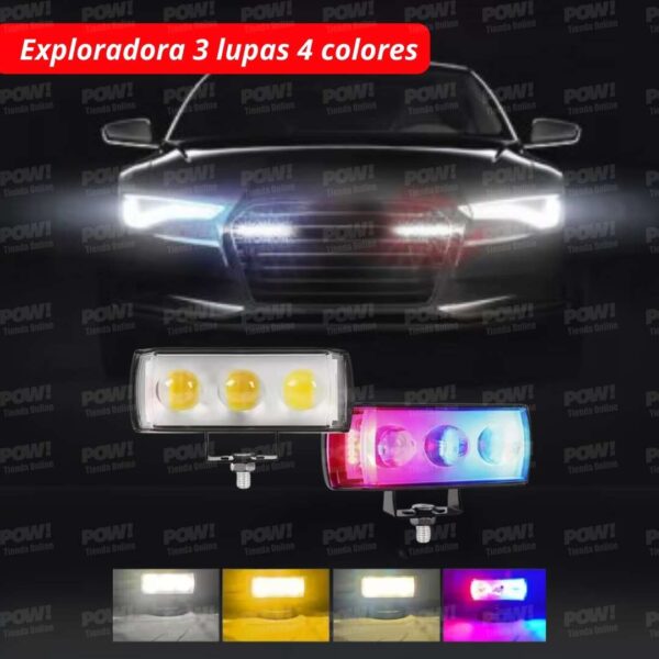 Exploradora de 3 Lupas 4 Funciones / Federal - Carro o Moto