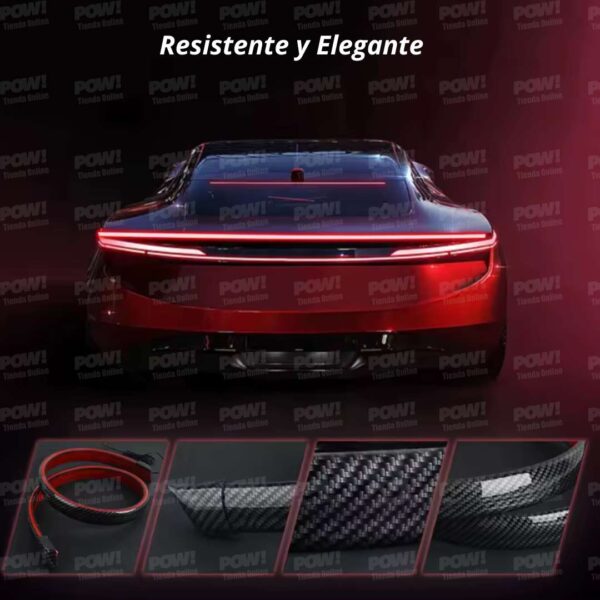 Luz LED Spoiler En Fibra De Carbono 1.30 Metros / Baúl - Image 4
