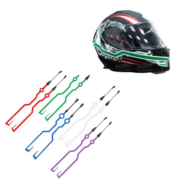 Tira LED Plana Para Casco De Moto 2Unidades - Image 4