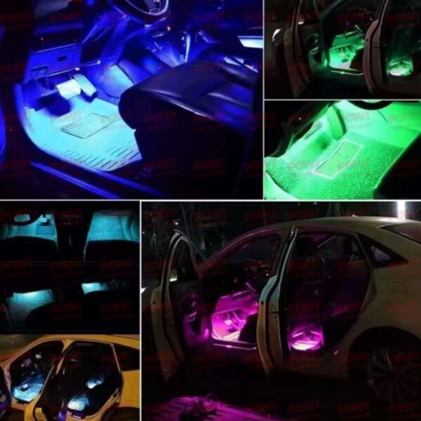 Cintas LED Para El Piso Interior Del Carro 4 Uni - Image 3