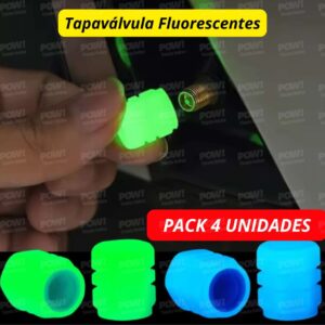 Tapaválvulas Fluorescentes Neón – Pack x4