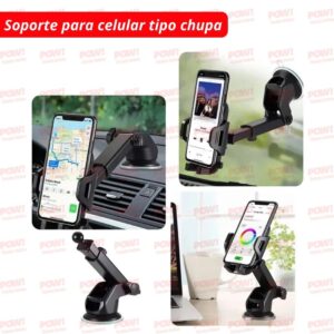 Soporte para celular tipo chupa para vehículo