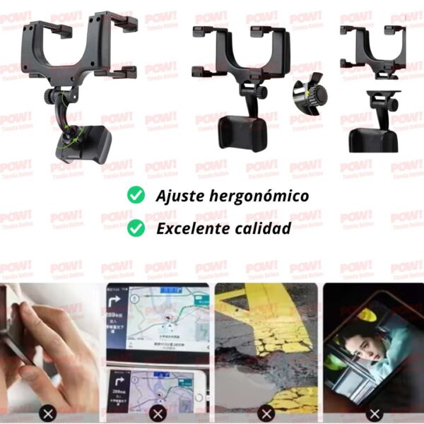 Soporte para celular tipo espejo para vehículo - Image 2