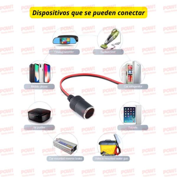 🔌 Conector Auxiliar de Cigarrera 12V – 24V - Image 2