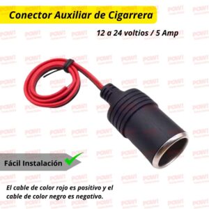 🔌 Conector Auxiliar de Cigarrera 12V – 24V
